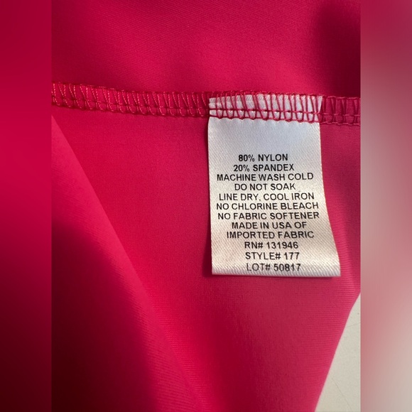 JUDE CONNALLY Pamela Dress Pink Brown Colorblock Pleated Neckline Berry Shift - Picture 8 of 9